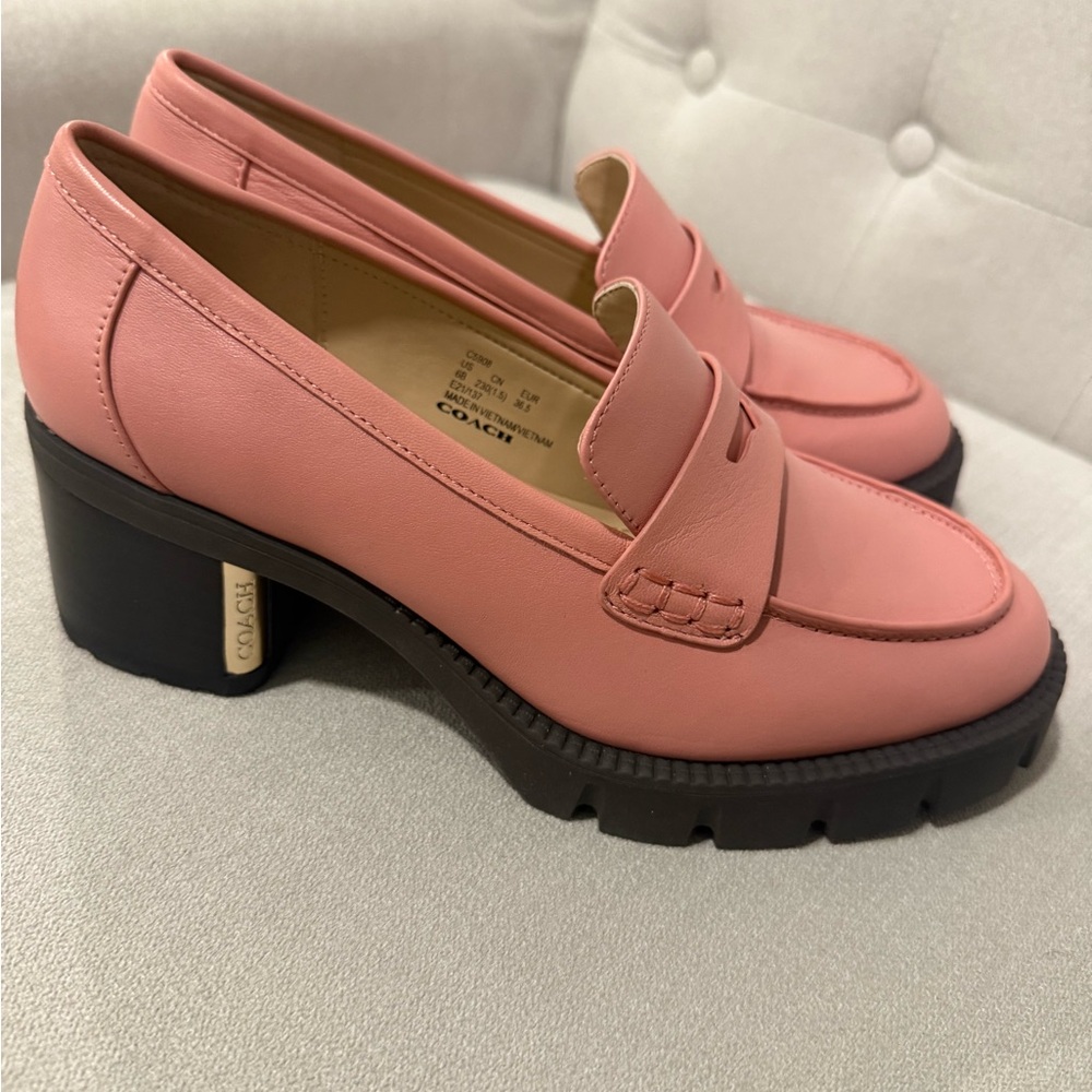 Coach Candy Pink Women's Cora Leather Loafer
